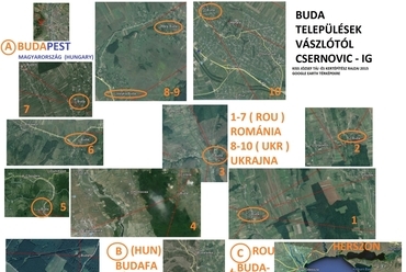 Buda települések Vaszlótól Csernovicig - kép: Kiss József, Google Earth