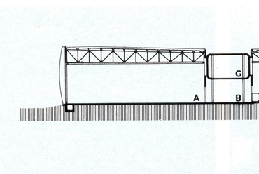 esztergomi épület - metszet