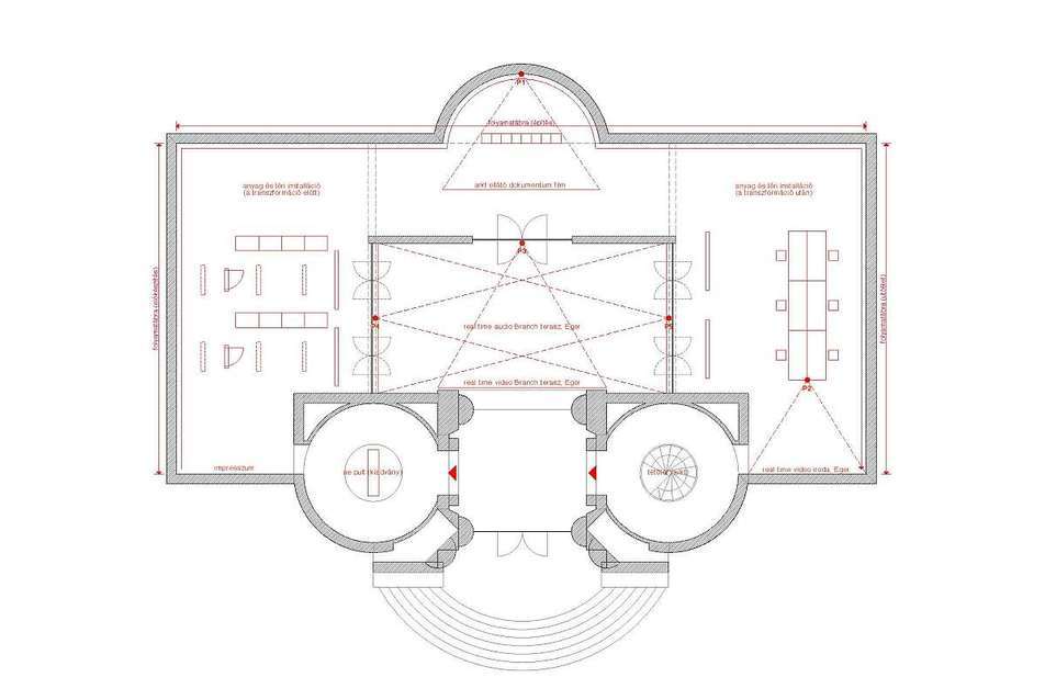 a pavilon földszinti elrendezése