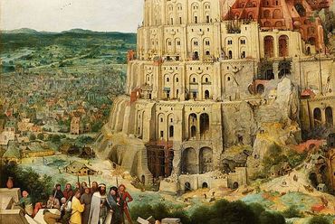 Pieter Bruegel - Bábel tornya, részlet