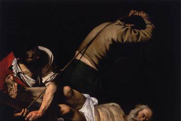  Caravaggio: Szent Péter keresztre feszítése, 1600-01Chapel, Santa Maria del Popolo, Roma