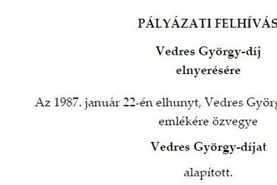 Vedres György-díj