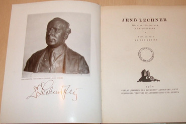 a Meister der Baukunst sorozatban Lechner Jenőről megjelent könyv belső címlapja