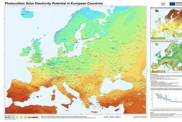 Európa napenergia térképe
