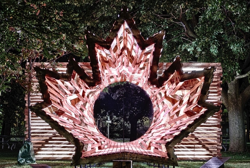 Hello Wood installáció Kanadában - fotó: Szinnay Gergely