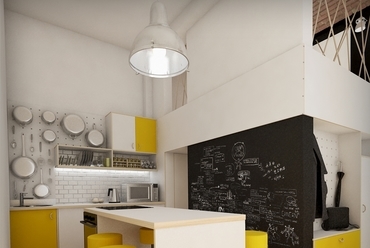 Látványterv - Airbnb lakás - építészet: noppa design