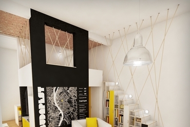 Látványterv - Airbnb lakás - építészet: noppa design
