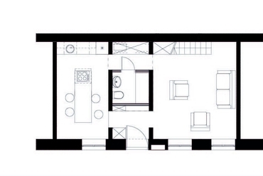Alaprajz - Airbnb lakás - építészet: noppa design