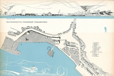 település koordinációs terv - fotó: Magyar Építőművészet, 1958