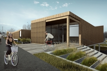 kerékpáros pihenő Paksra - építész: Cziczer Klaudia