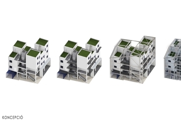 koncepció - Japán co-housing - építész: Schneider Esztella