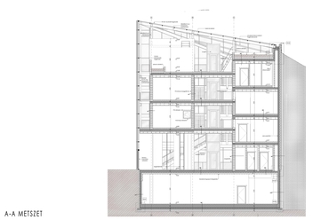A-A metszet - Japán co-housing - építész: Schneider Esztella