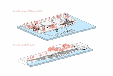izometria a MAC klubház környezetéről - tervező: Mészáros János, Jäger Krisztián, Mészáros András, Mészáros Márton