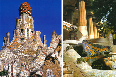 részletek a Güell parkból - forrás: Rainer Zerbst: Antoni Gaudí, Taschen Verlag, 1987