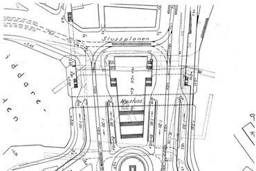 A Slussen eredeti közlekedési terve - forrás: Wikipedia