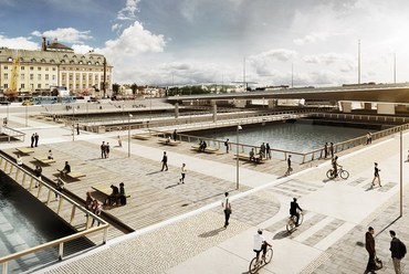 A megújuló Slussen látványterve - tervező: Norman Foster - forrás: www.stockholm.se