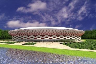 Budapesti Atlétikai Stadion, bővített állapot - építész: Károlyi István