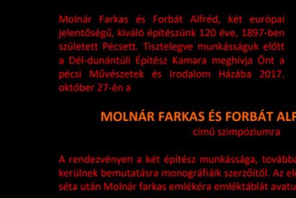 Emlékállítás Molnár Farkas és Forbát Alfréd születése alkalmából