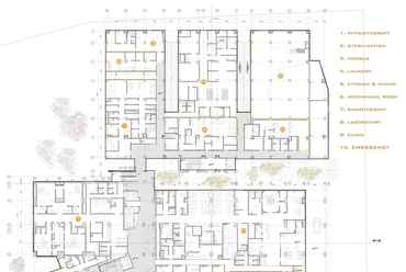Pars kórház, Rasht - építész: New Wave Architecture