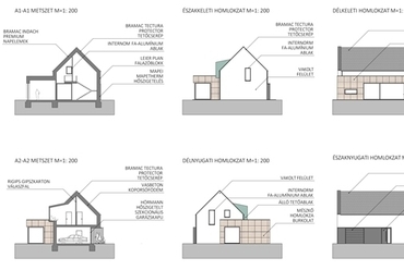 Jövő Otthonai Pályázat, Lakás Újbudán, homlokzatok - építész: Bukovinszki Enikő, Kovács Máté