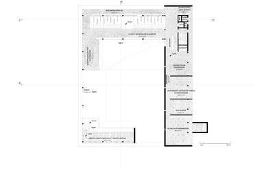 1. emeleti alaprajz, Könyvtár és tudásközpont Hódmezővásárhelyen - építész: TARKA Architects