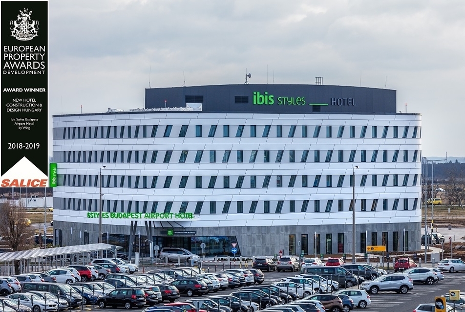 Az ibis Styles Hotel Airport Budapest épületét a Hotelfejlesztés & Design — Magyarország kategóriában díjazták