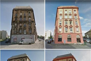 Verseny utca 10., felújítás előtt és után. (2013-2014) Forrás: GoogleMaps