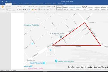 A Százház utca és környéke akcióterület - AT5                                    Forrás: GoogleMaps