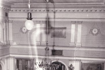 A díszterem részlete az erkélyről, 1930-as évek, Forrás: BTM Kiscelli Múzeum