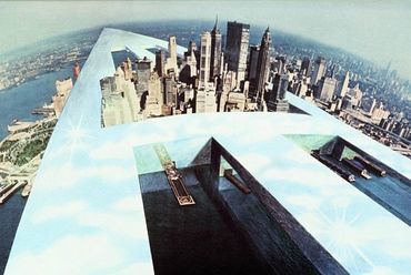 Az 1969-1970-ben kidolgozott „Folyamatos emlékmű” a Superstudio legismertebb munkája. A Föld egészét behálózó épített szövet egyszerre ironikus reflexiója és lelkes apoteózisa a 20. századnak. A kép forrása: cristianotoraldodifrancia.it