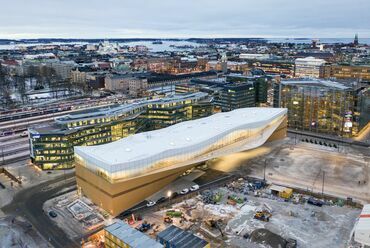 Oodi, Helsinki új könyvtára. Építész: ALA Architects. Fotó: Tuomas Uusheimo