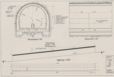 A Várhegyi gyalogjáró alagút, általános terv, Állami Mélyépítéstudományi és Tervező Intézet, 1949 (Lechner Tudásközpont, Dokumentációs Központ / Tervtár)