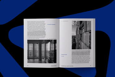 Oldalpár a BME Építőművészeti Doktori Iskola 2019-es évkönyvéből - grafikai terv: Máthé Dóra