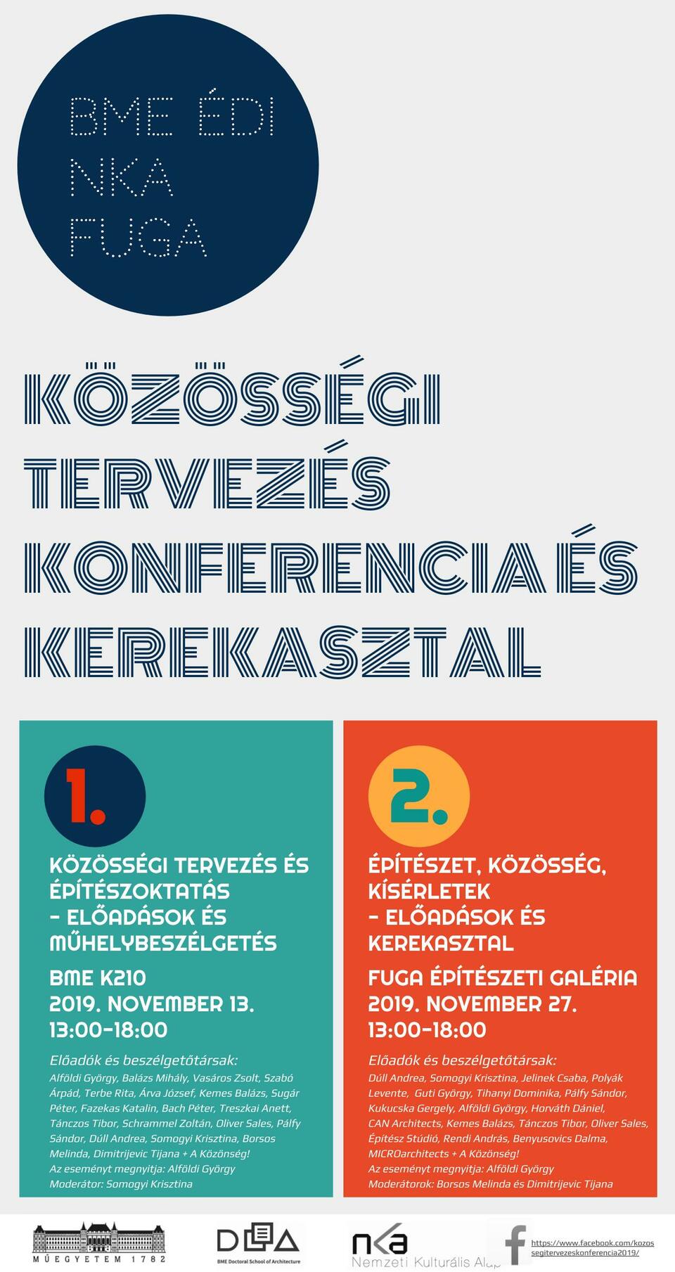 Közösségi tervezés konferencia és kerekasztal-beszélgetés / plakát - Grafika: Simonovits Erika