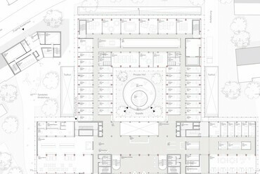 A Carmody Groarke és a Riehle+Assoziierte GmbH első díjas terve a nürnbergi evangélikus campusra. Kép: Evangelisch-Lutherische Kirche in Bayern