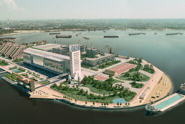 Kikötői helyszín, második helyezés: Megabudka, Moszkva. Kép: Fiatal Orosz Építészek Biennáléja, architectbiennale.ru
