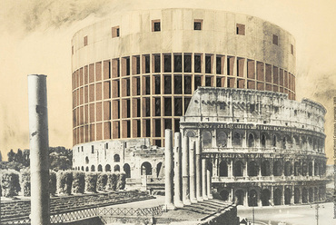 Superstudio: Folyamatos emlékmű, Grand Hotel Colosseo, 1969. Foto: MAXXI, Róma