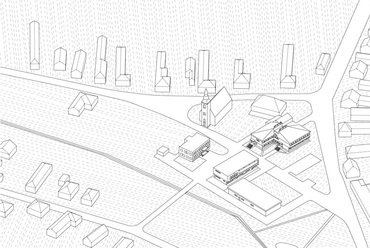 A beépítés fázisai 01, Gyermely településközpont - terv: Gereben Marián Építészek