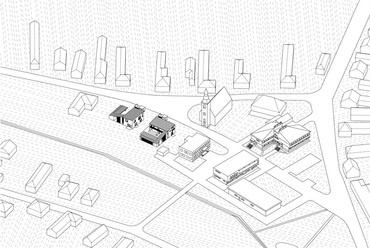 A beépítés fázisai 03, Gyermely településközpont - terv: Gereben Marián Építészek