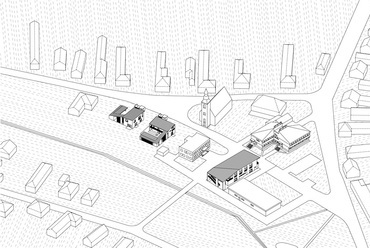 A beépítés fázisai 04, Gyermely településközpont - terv: Gereben Marián Építészek