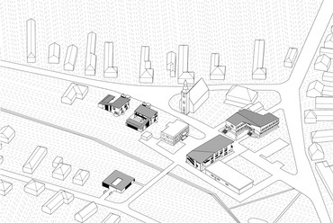 A beépítés fázisai 06, Gyermely településközpont - terv: Gereben Marián Építészek