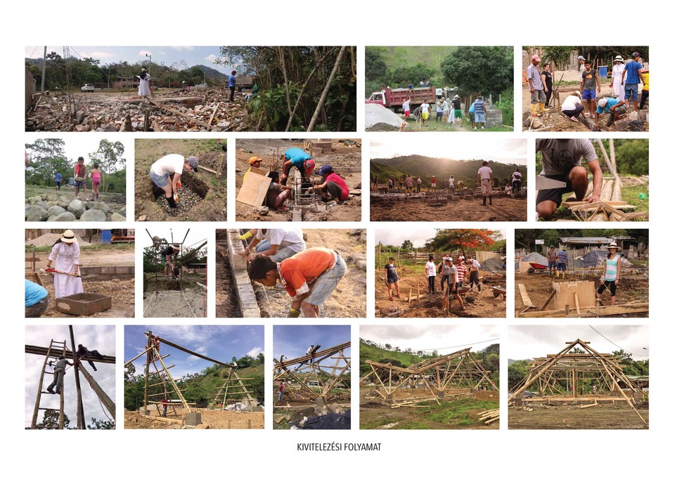 Bambuszkápolna Ecuadorban, az építés folyamata