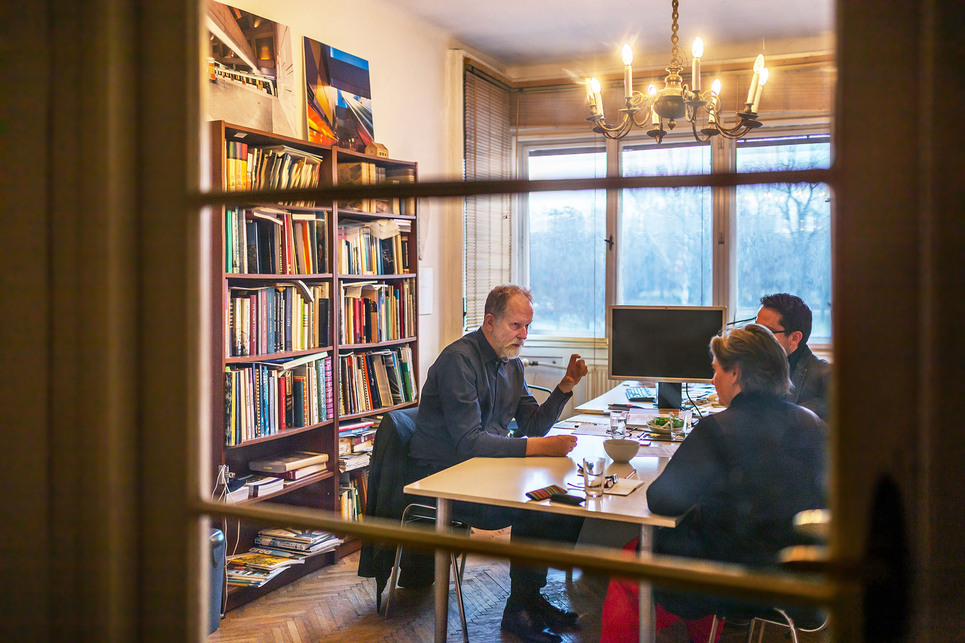 Erő Zoltán a Palatium Stúdióban. Fotó: Gulyás Attila