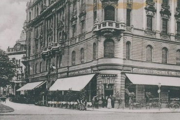 Budapest, Gellért tér 3., 1905 körül, tervező: Sterk Izidor, kivitelező: Wellisch Sándor és Gyula (képeslap a szerző gyűjteményéből)