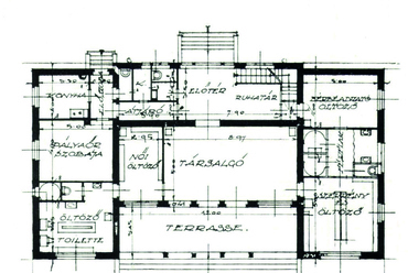 A sportklubház földszint alaprajza. Tér és Forma 2 (1929) 3. 93.