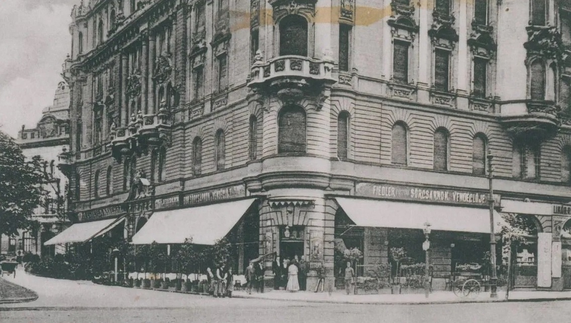 Budapest, Gellért tér 3., 1905 körül, tervező: Sterk Izidor, kivitelező: Wellisch Sándor és Gyula (képeslap a szerző gyűjteményéből)