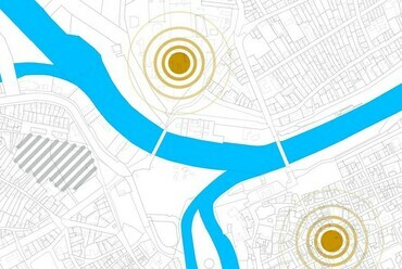 Városközponti kulturális „aranyháromszög” és egy új kulturális központ javasolt helye - ábra: Németh Iván