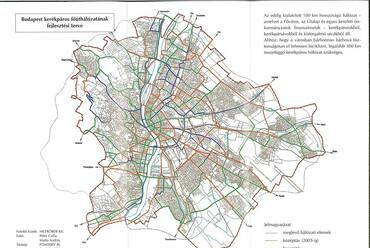 Tervezett főhálózat a 90-es évek végéről egy fővárosi kiadványban