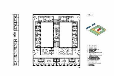 1. emelet alaprajza. Terv: Pszota Dalma, Jakabos Júlia, Kopacz Hanna, Rudolf Vince István, Tóth Zsombor Zoltán