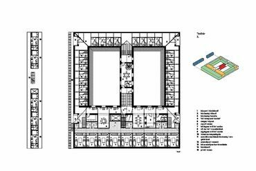 Tetőtér alaprajza. Terv: Pszota Dalma, Jakabos Júlia, Kopacz Hanna, Rudolf Vince István, Tóth Zsombor Zoltán